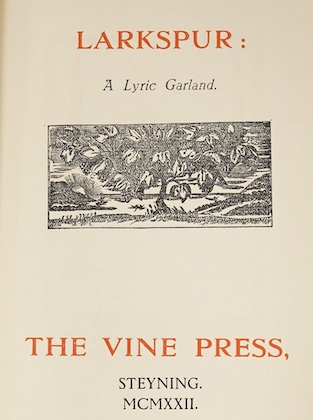 The Vine Press, Steyning - seven assorted works